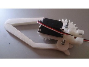 gripper robot arm 3d printing s3003 servo 3d print model - Mito3D