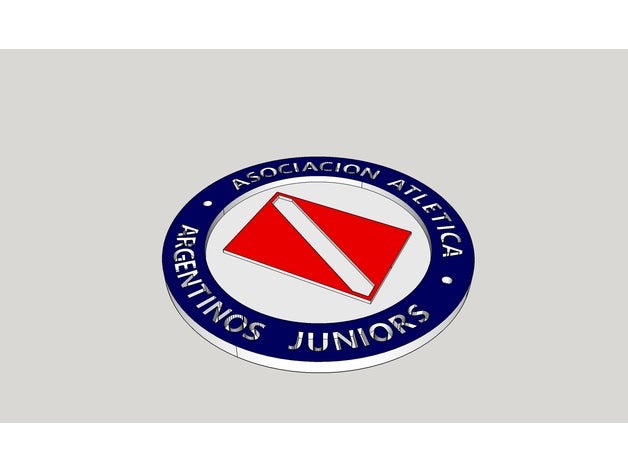 escudo argentinos juniors sinais e logotipos 3D print model - Mito3D