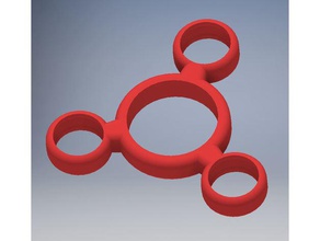 spinner-bullet3 gadgets fidget mão giratório spinner tri 3d print model - Mito3D