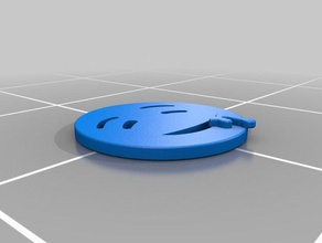 smile face drool signs & logos 3d print model - Mito3D