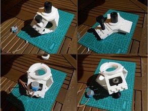 motor paso a adaptador y mando plegable de enfoque física astronomía 3d print model - Mito3D
