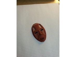 Afrika maskesi sanat 3d print model - Mito3D