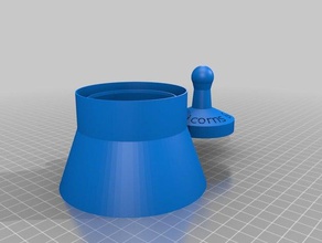 parametric mokka pot funnel & tamper kitchen dining 3d print model - Mito3D