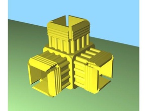 benutzerdefinierte Größe Tischler Vierkant-Rohr diy cap Koppler customizer openscad plug 3d print model - Mito3D