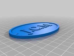il mio personalizzato ovale ferroviaria di segni hobby su misura 3d print model - Mito3D