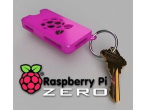 pi zéro trousseau de cas porte-clés clé un clés raspberry rpi 3d print model - Mito3D