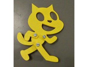 sıfırdan kedi kukla yaratıklar çizik sprite 3d print model - Mito3D