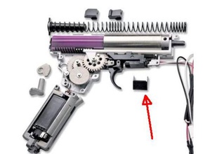 v3 cambio di parte hobby softair airsoft accessori pistola parti riduttore 3d print model - Mito3D