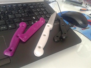 mango de cuchillo - pomo cocina y comedor cortar corte la manija el labana moztu 3d print model - Mito3D