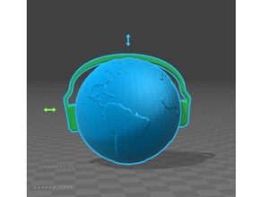 earth headphones sculptures 3d print model - Mito3D