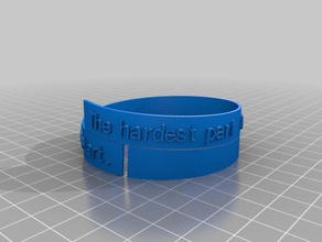 test poem bracelet 1 art customized 3d print model - Mito3D