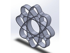 main spinner atomique L'impression 3d roulement fidget jouet 3d print model - Mito3D