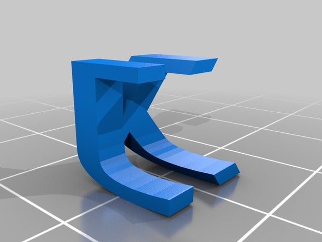 mi personalizados de dos letras escultura kj las esculturas personalizado 3D print model - Mito3D