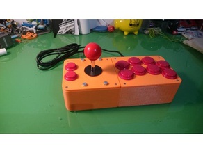 acrade joystick usb la electrónica 3d print model - Mito3D