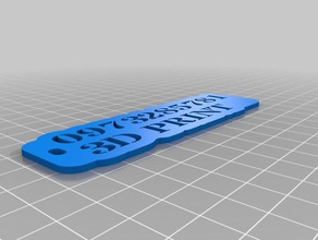 0973285781 3dp keychains customized 3d print model - Mito3D