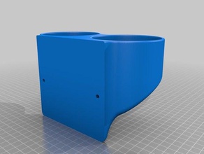 wall-mounted cupholder double office 3d print model - Mito3D