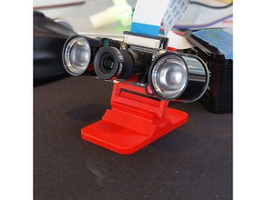 tilt-adjustable raspberry pi camera mount 3d print model - Mito3D