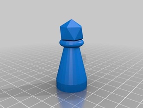ajedrez la reina La impresión en 3d 3d print model - Mito3D