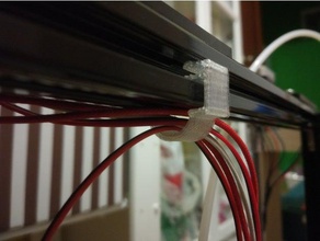 wire holder aluminium profile 2020 3d printer accessories 20x20 cable management 3d print model - Mito3D