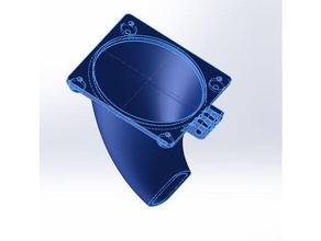 Kanal 60mm Lüfter 3d Drucker Zubehör Kühlung fan-duct prusa i3 3d print model - Mito3D