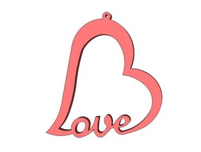 love heart pendant jewelry wslab 3d print model - Mito3D