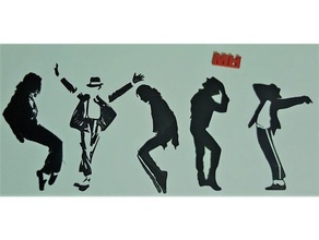 michael jackson 12 emblématiques de la pose 2d art danse multitranshub 3d print model - Mito3D