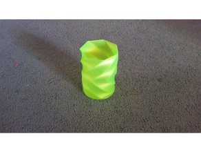 7 side twisted vase 3d printing 3d print model - Mito3D