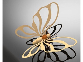 papillon + mariposa animaux 3d print model - Mito3D