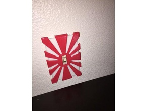 rising sun light switch cover decor anime flag gamer honda japan japanese culture jdm manga ninja nissan otaku samurai toyota 3d print model - Mito3D