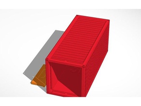 konteyner 125x50x53mm kapı kargo 3d baskı gemi nakliye kutu 3d print model - Mito3D