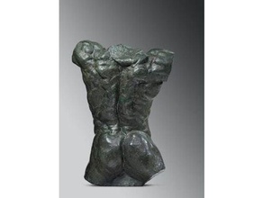 torso de hombre cayendo lous xiv museo rodin parís, francia las esculturas 3d print model - Mito3D