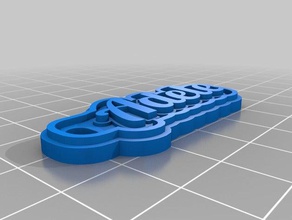 meine angepasste multiline-tag Schlüsselanhänger von adele kundengebundene 3d print model - Mito3D