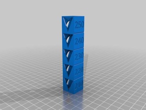 mi personalizados temp de calibración la torre La impresión en 3d las pruebas personalizado 3d print model - Mito3D