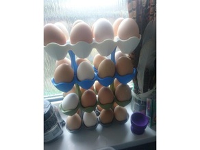 stackable egg storage rack food & drink 3d print model - Mito3D