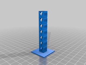 pla 215-185 temp calibration tower 3d printing tests customized 3d print model - Mito3D