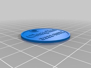 my customized round cat tag pets 3d print model - Mito3D