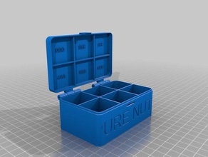 glenn's hinged box v2 organization customized 3d print model - Mito3D