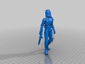 star wars clone trooper - model now watertight creatures 3d print model - Mito3D
