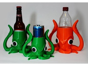 squid koozie kitchen & dining beer drink holder redbull soda can targ targs workshop 3d print model - Mito3D