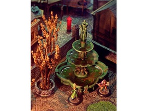 ornate fountain buildings & structures 28mm victorian wargaming 3d print model - Mito3D