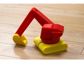 multi-colore escavatore costruzione di giocattoli multicolor tavolozza i 3d print model - Mito3D