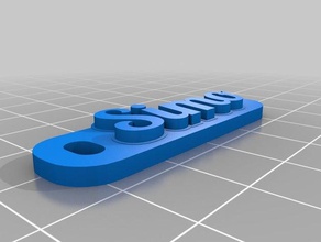 simo de porte-clés personnalisé 3d print model - Mito3D
