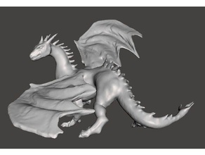 flagelo shadow dragon brinquedos & games criatura dragão dragões masmorras e roleplaying sombra 3d print model - Mito3D