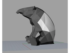low polygon malayantapir animals 3d print model - Mito3D