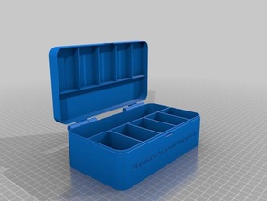 1 özelleştirilmiş menteşeli kutumu 1xn v2 organizasyon 3d print model - Mito3D