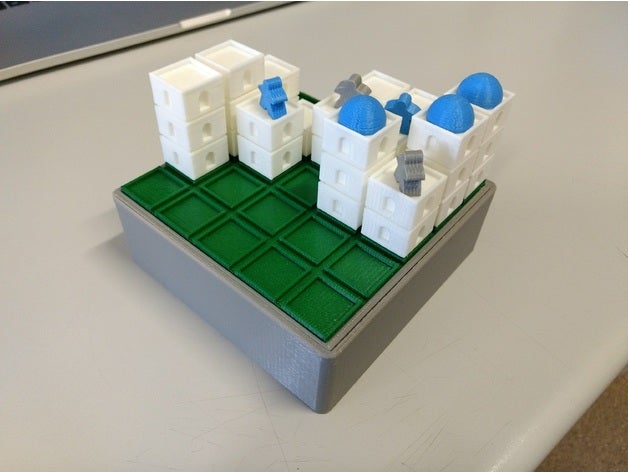 santorin portable de jeu jeux plateau des société l'île 3D print model - Mito3D