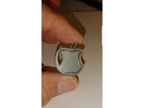 logo apple mücevher - pendentif takı bijoux elma sız pomme 3d print model - Mito3D