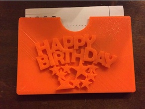 happy-birthday-Karte Kunst 3d print model - Mito3D
