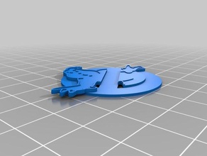 ghostbusters logo keychain keychains ghost keyfob key fob 3d print model - Mito3D