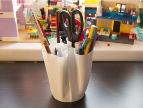 pano de vaso decoração a casa lápis porta-lápis vasos 3d print model - Mito3D